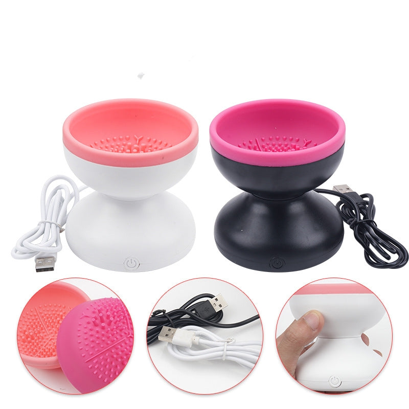 Mirvexa electric makeup brush cleaner in white and black color options